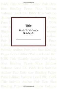 portada title: book publisher's not (en Inglés)