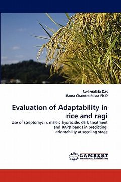 portada evaluation of adaptability in rice and ragi (en Inglés)