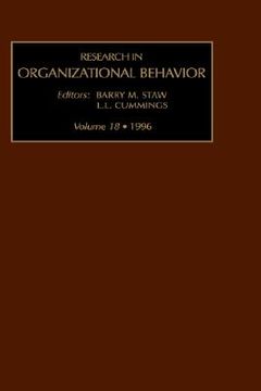 portada research in organizational behaviour: an annual series of analytical essays and critical reviews: vol 18 (en Inglés)