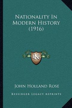 portada nationality in modern history (1916) (in English)