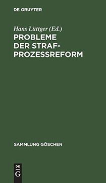portada Probleme der Strafprozeßreform (in German)