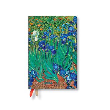 portada Paperblanks | 2024 van Gogh’S Irises | 12-Month | Mini | Horizontal | Elastic Band Closure | 160 pg | 100 gsm (en Inglés)
