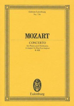 portada mozart: piano concerto for piano and orchestra a major/a-dur/la majeur k 488