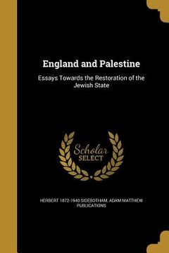 portada England and Palestine (en Inglés)