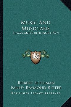 portada music and musicians: essays and criticisms (1877) (en Inglés)