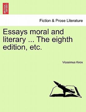 portada essays moral and literary ... the eighth edition, etc.
