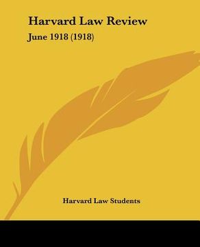 portada harvard law review: june 1918 (1918) (in English)