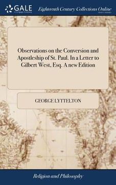 portada Observations on the Conversion and Apostleship of St. Paul. In a Letter to Gilbert West, Esq. A new Edition