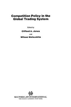 portada competition policy in global trading system (in English)