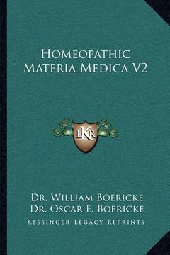 portada homeopathic materia medica v2 (en Inglés)