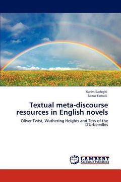 portada textual meta-discourse resources in english novels (en Inglés)