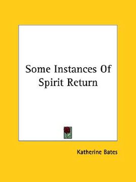 portada some instances of spirit return (in English)