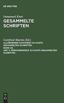 portada Personenindex zu Kants Gesammelten Schriften (en Alemán)