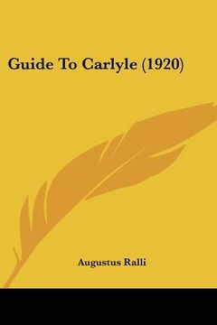 portada guide to carlyle (1920) (en Inglés)