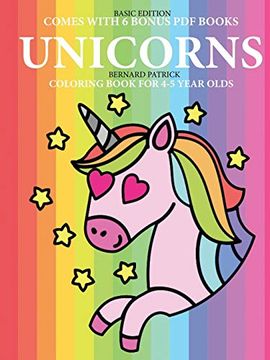 portada Coloring Book for 4-5 Year Olds (Unicorns) (en Inglés)
