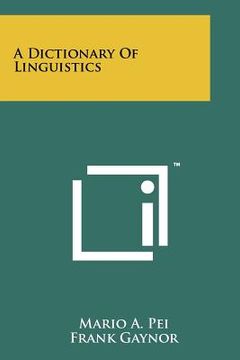 portada a dictionary of linguistics