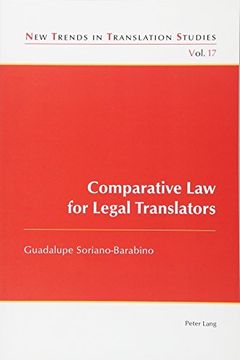 portada Comparative law for Legal Translators (New Trends in Translation Studies) (en Inglés)
