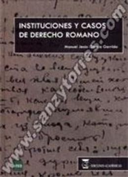 portada instituciones y casos de derecho romano. (in Spanish)