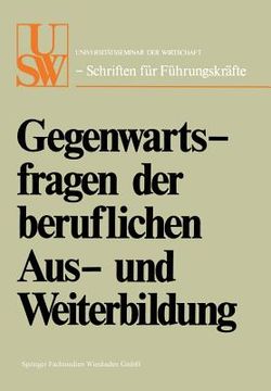 portada Gegenwartsfragen Der Beruflichen Aus- Und Weiterbildung (en Alemán)