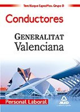 portada Personal Laboral De La Generalitat Valenciana. (Grupo D). Conductores. Test Del Bloque Específico