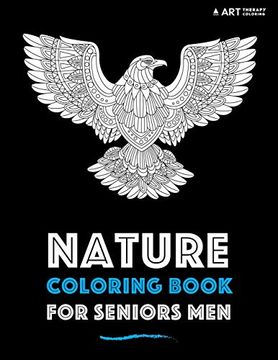 portada Nature Coloring Book for Seniors men (en Inglés)