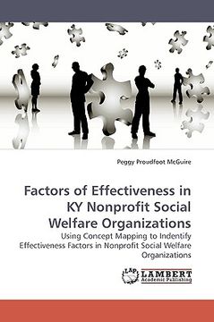 portada factors of effectiveness in ky nonprofit social welfare organizations (en Inglés)