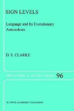 portada sign levels: language and its evolutionary antecedents (in English)