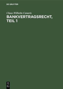 portada Bankvertragsrecht, Erster Teil (in German)