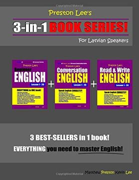 portada Preston Lee’S 3-In-1 Book Series! Beginner English, Conversation English & Read & Write English Lesson 1 – 20 for Latvian Speakers (en Inglés)