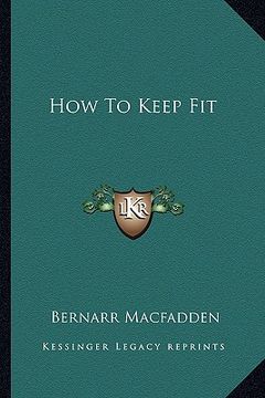 portada how to keep fit (in English)