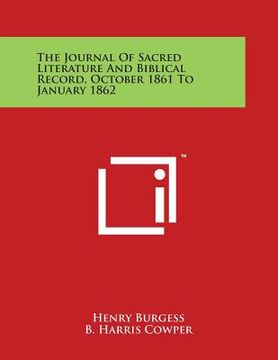 portada The Journal Of Sacred Literature And Biblical Record, October 1861 To January 1862
