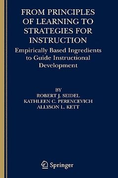 portada from principles of learning to strategies for instruction: empirically based ingredients to guide instructional development (in English)