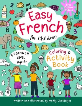 portada Easy French for Children - Coloring & Activity Book (in English)