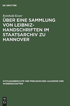 portada Über Eine Sammlung von Leibniz-Handschriften im Staatsarchiv zu Hannover (en Alemán)