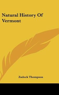portada natural history of vermont (in English)