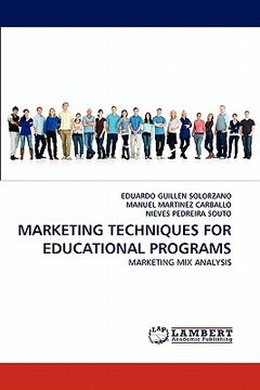 portada marketing techniques for educational programs (in English)