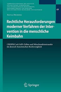 portada Rechtliche Herausforderungen Moderner Verfahren der Intervention in die Menschliche Keimbahn: Crispr (en Alemán)