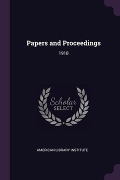 portada Papers and Proceedings: 1918 (en Inglés)