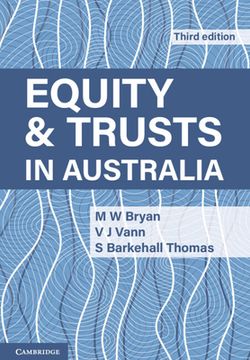 portada Equity and Trusts in Australia (en Inglés)
