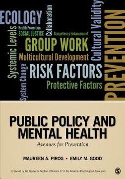 portada public policy and mental health: avenues for prevention (en Inglés)
