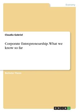 portada Corporate Entrepreneurship. What we know so far