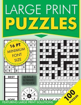 portada Large Print Puzzles: Featuring large print solutions