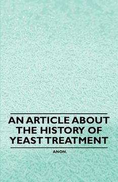 portada an article about the history of yeast treatment