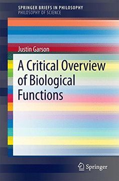 portada A Critical Overview of Biological Functions (Springerbriefs in Philosophy) (en Inglés)
