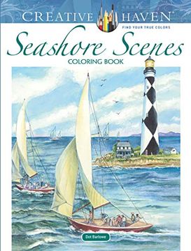 portada Creative Haven Seashore Scenes Coloring Book (Adult Coloring) (en Inglés)