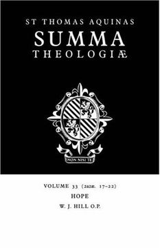 portada Summa Theologiae V33: 2A2Ae. 17-22: Hope v. 33 (st Thomas Aquinas Summa Theologiae) (en Inglés)