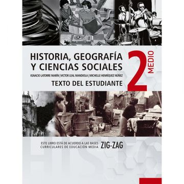 portada HISTORIA, GEOGRAFIA Y CIENCIAS SOCIALES 2 MEDIO. TEXTO EST.