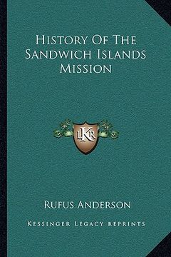 portada history of the sandwich islands mission (en Inglés)