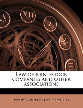 portada law of joint-stock companies and other associations (en Inglés)