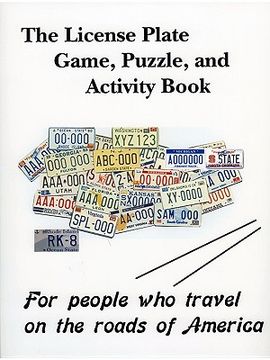 portada the license plate game, puzzle & activity book (en Inglés)